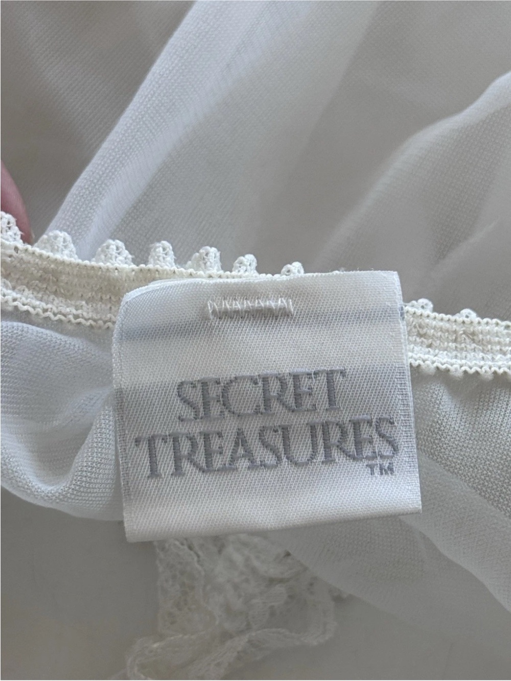 Y2K Secret Treasures White Lace Sheer Babydoll Nightgown Romantic Lingerie OS - Picture 6 of 6